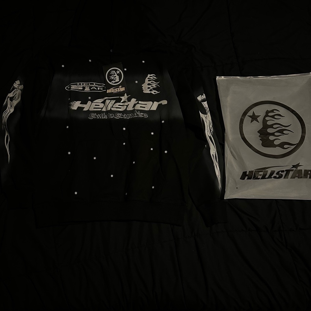 Hellstar Black Men's Cardigan Sweater